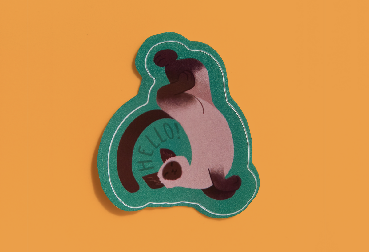 friendly cat • sticker