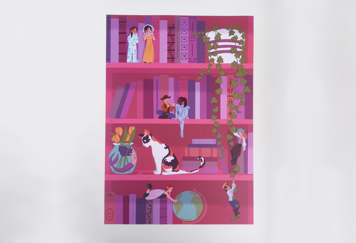 magical bookcase • poster